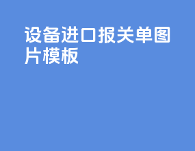 设备进口报关单图片模板