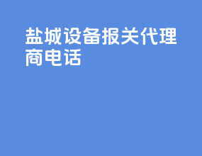 盐城设备报关代理商电话