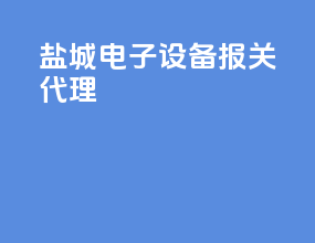 盐城电子设备报关代理