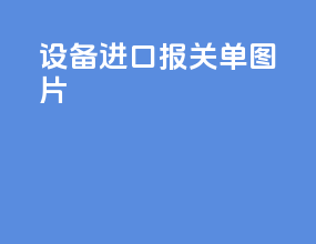 设备进口报关单图片
