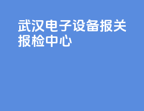 武汉电子设备报关报检中心