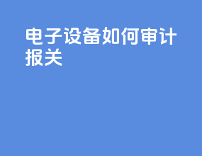 电子设备如何审计报关