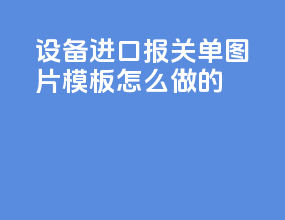 设备进口报关单图片模板怎么做的
