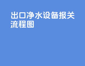 出口净水设备报关流程图