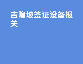 吉隆坡签证设备报关