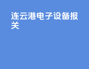 连云港电子设备报关