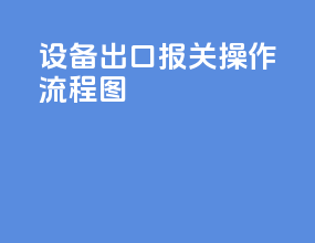 设备出口报关操作流程图