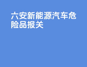 六安新能源汽车危险品报关