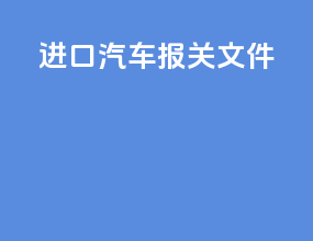 进口汽车报关文件