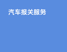 汽车报关服务