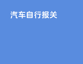 汽车自行报关