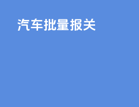 汽车批量报关