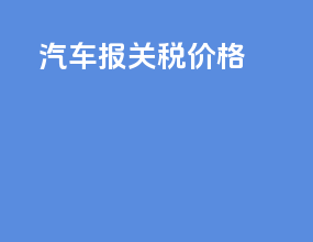 汽车报关税价格