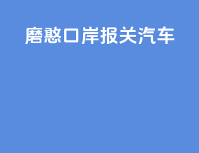 磨憨口岸报关汽车