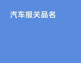 汽车报关品名