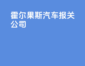 霍尔果斯汽车报关公司