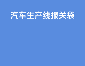 汽车生产线报关袋