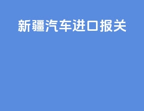 新疆汽车进口报关