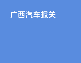 广西汽车报关
