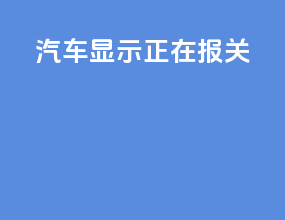 汽车显示正在报关