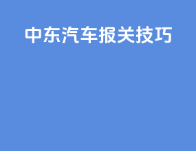 中东汽车报关技巧