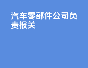 汽车零部件公司负责报关