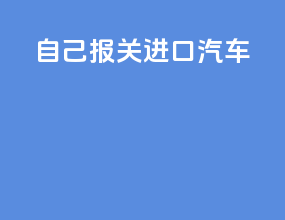 自己报关进口汽车