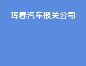 珲春汽车报关公司