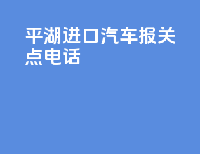 平湖进口汽车报关点电话