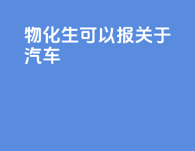 物化生可以报关于汽车