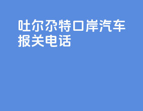 吐尔尕特口岸汽车报关电话