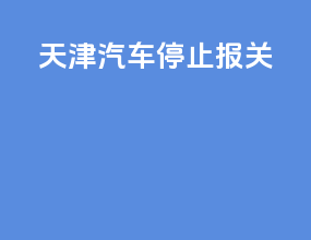 天津 汽车停止报关