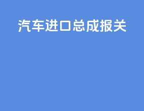 汽车进口总成报关