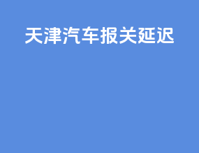天津汽车报关延迟