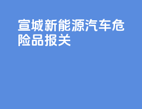 宣城新能源汽车危险品报关