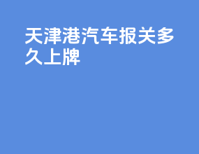 天津港汽车报关多久上牌
