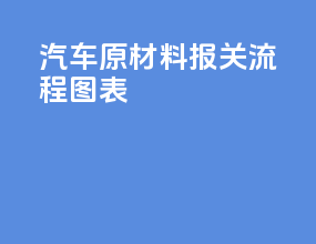 汽车原材料报关流程图表