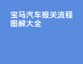 宝马汽车报关流程图解大全