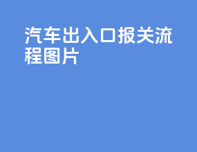 汽车出入口报关流程图片