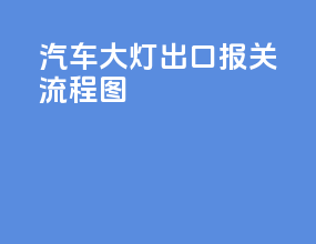汽车大灯出口报关流程图
