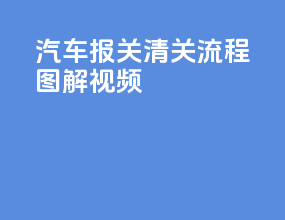 汽车报关清关流程图解视频