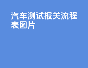 汽车测试报关流程表图片