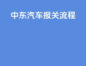 中东汽车报关流程