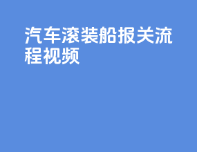 汽车滚装船报关流程视频