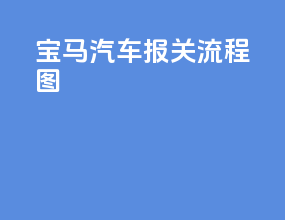 宝马汽车报关流程图