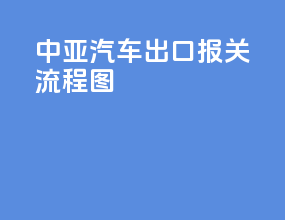 中亚汽车出口报关流程图