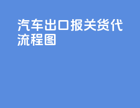 汽车出口报关货代流程图