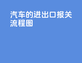 汽车的进出口报关流程图