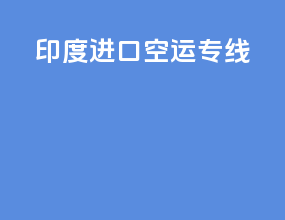 印度进口空运专线