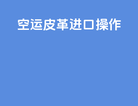 空运皮革进口操作
